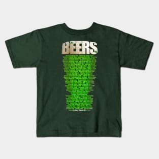 types of beer of the world, edition St. Patrick's day Kids T-Shirt